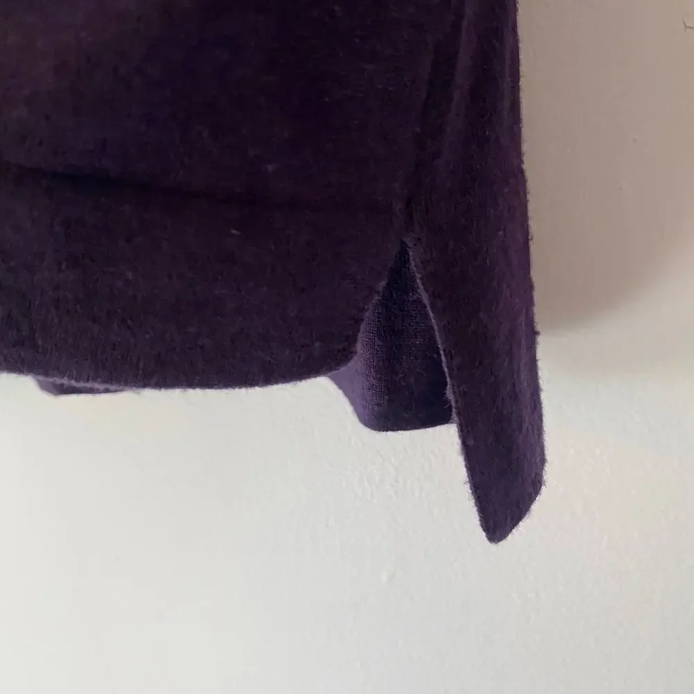 J. Jill Plum Purple Merino Wool Crewneck Sweater Minimalist Women's size Small